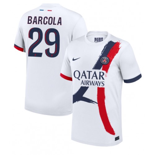 Dres Paris Saint-Germain Bradley Barcola #29 Gostujuci 2024-25 Kratak Rukav